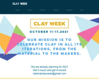 Nationalclayweek.org(Our vision) Screenshot