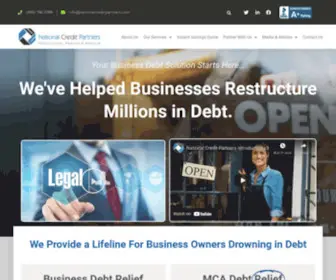 Nationalcreditpartners.com(Small Business Debt Modification) Screenshot