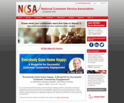 Nationalcsa.com(Customer Service Training Programs) Screenshot