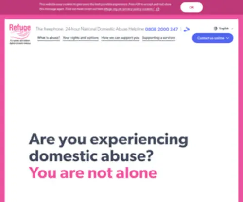 Nationaldahelpline.org.uk(Refuge National Domestic Abuse Helpline) Screenshot