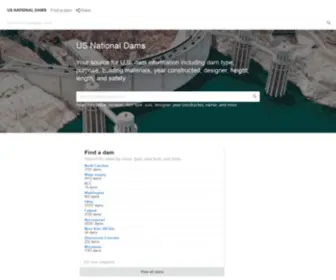 Nationaldams.com(Search for U.S) Screenshot