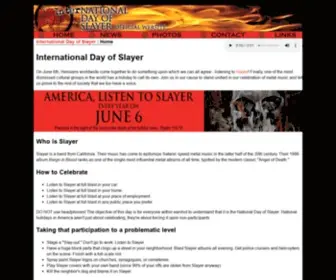 Nationaldayofslayer.org(The International Day of Slayer) Screenshot