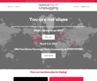 Nationaldayofunplugging.com(National Day of Unplugging) Screenshot