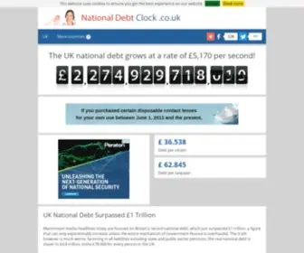 Nationaldebtclock.co.uk(The United Kingdom National Debt Clock 2020 Counter) Screenshot
