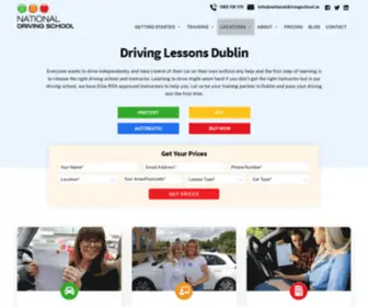 Nationaldrivingschool.ie(Driving Lessons Dublin) Screenshot