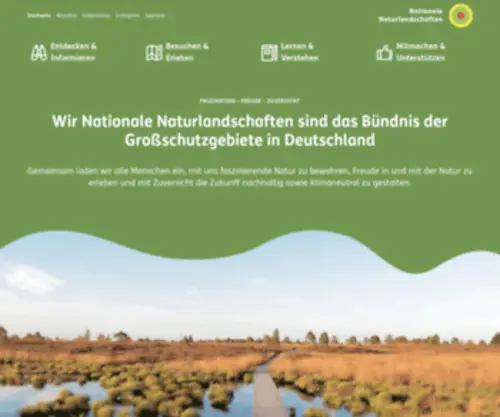 Nationale-Naturlandschaften.de(Entdecken Sie Deutschlands Schatzkammern der Natur) Screenshot