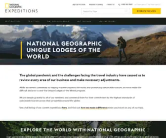 Nationalgeographiclodges.com(Unique Lodges of the World) Screenshot