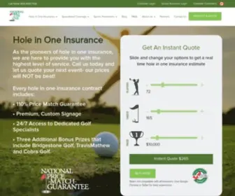 Nationalholeinoneinsurance.com(American Hole 'N One) Screenshot