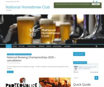 Nationalhomebrewclub.ie(The National Homebrew Club) Screenshot