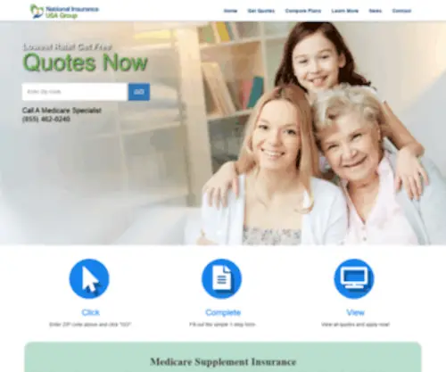 Nationalinsuranceusashop.com(Medicare only) Screenshot