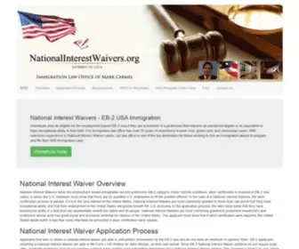 Nationalinterestwaivers.org(EB-2 National Interest Waivers are granted to immigrant professionals whose work) Screenshot