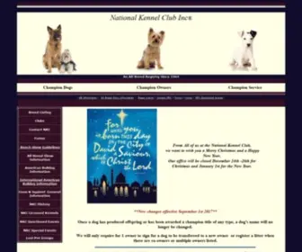 Nationalkennelclub.com(Dog Registry Welcome to the National Kennel Club Inc) Screenshot