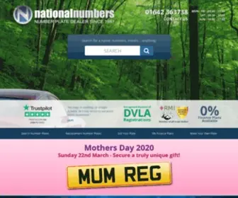 Nationalnumbers.co.uk(Number plates) Screenshot