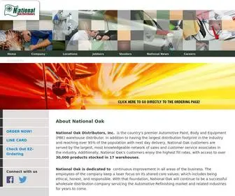 Nationaloak.com(National Oak Distributors) Screenshot