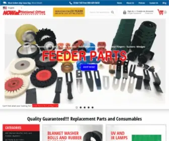 Nationaloffsetwarehouse.com(Parts for Heidelberg) Screenshot