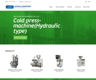 Nationaloilpress.com(Oil Press Machines for Vegetable Seed from Korea Manufacturer) Screenshot