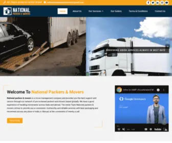 Nationalpackersmovers.co.in(A move management company and) Screenshot