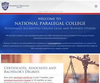 Nationalparalegal.edu(National Paralegal College) Screenshot