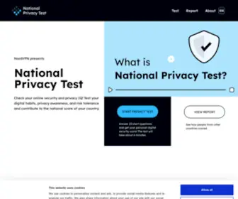 Nationalprivacytest.org(National privacy test) Screenshot