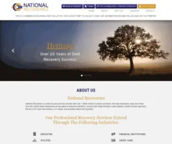 Nationalrecoveries.com(National Recoveries) Screenshot