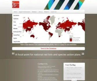 Nationalredlist.org(Archive version) Screenshot