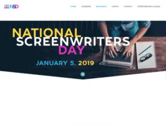 Nationalscreenwritersday.com(January 5) Screenshot