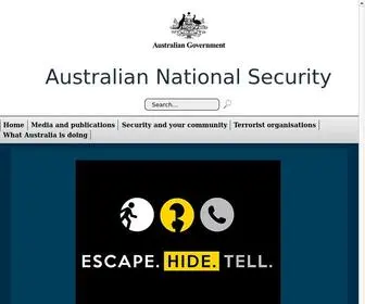 Nationalsecurity.gov.au(Australian National Security) Screenshot