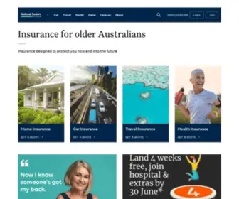 Nationalseniorsinsurance.com.au(Insurance for older Australians) Screenshot