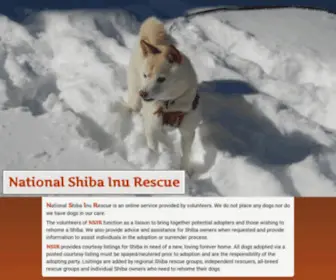 Nationalshibarescue.org(National Shiba Rescue) Screenshot