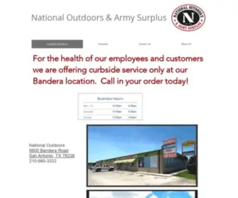 NationalStores.com(National Outdoors) Screenshot