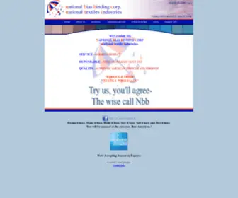 Nationaltextile.net(National Bias Binding Corp) Screenshot