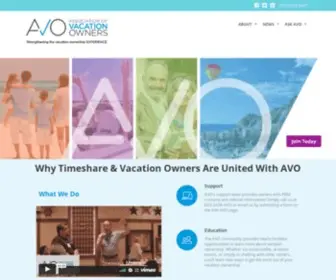Nationaltimeshareownersassoc.com(Association of Vacation Owners) Screenshot