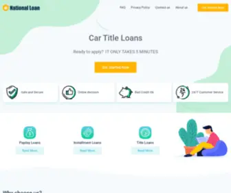 Nationaltitleloan.net(Getting auto title loans online) Screenshot