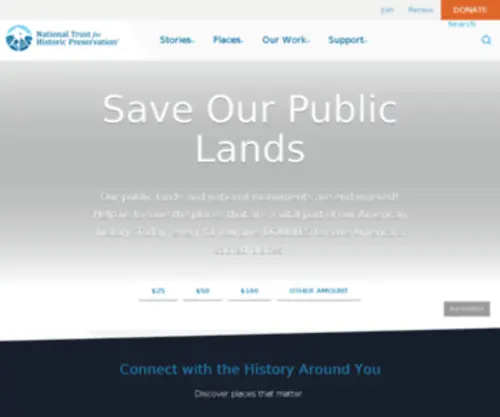Nationaltrust.org(The National Trust for Historic Preservation) Screenshot