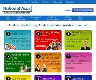 Nationalvisas.com.au(Australia's leading provider of Australian visa and Australian immigration advice) Screenshot