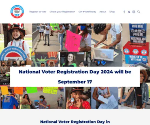 Nationalvoterregistrationday.org(National Voter Registration Day) Screenshot