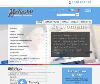 Nationalweighing.com.au(National Weighing and Instruments) Screenshot