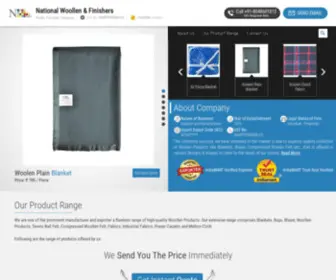 Nationalwoollen.com(National Woollen & Finishers) Screenshot