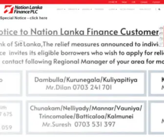 Nationlanka.com(Welcome-Nation Lanka Finance PLC) Screenshot