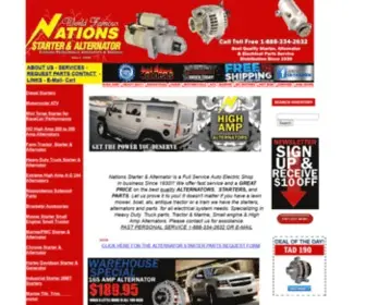 Nationsautoelectric.com(Nations Starter & High Amp Alternator) Screenshot