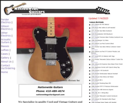 Nationwideguitars.com(Nationwide Guitars) Screenshot