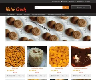 NativCrush.com(Snacks and Native Foods Online Shopping site) Screenshot