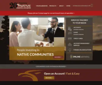 Nativeamericanbank.com(Native American Bank) Screenshot