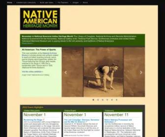 Nativeamericanheritagemonth.gov(National Native American Heritage Month) Screenshot