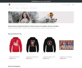 Nativeamericanstyle.net(Native American Style Print shop for T) Screenshot