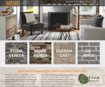 Nativecustomstone.com(Manufactured Stone and Stone Panels) Screenshot