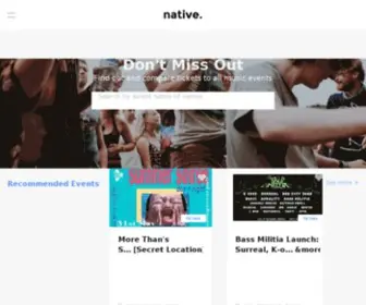 Native.fm(The most comprehensive guide to music and events in the UK) Screenshot