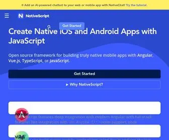Nativescript.org(Nativescript) Screenshot