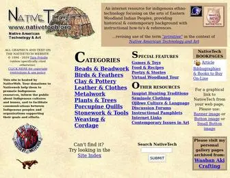 Nativetech.org(Native American Technology & Art) Screenshot