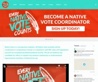 Nativevote.org(Every Native Vote Counts) Screenshot